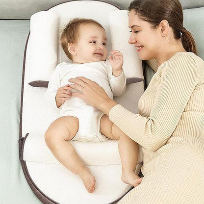 Adjustable baby sleep pillow with anti-roll support