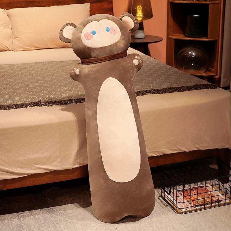 Soft and cuddly long monkey plush pillows perfect for snuggling and home decor.