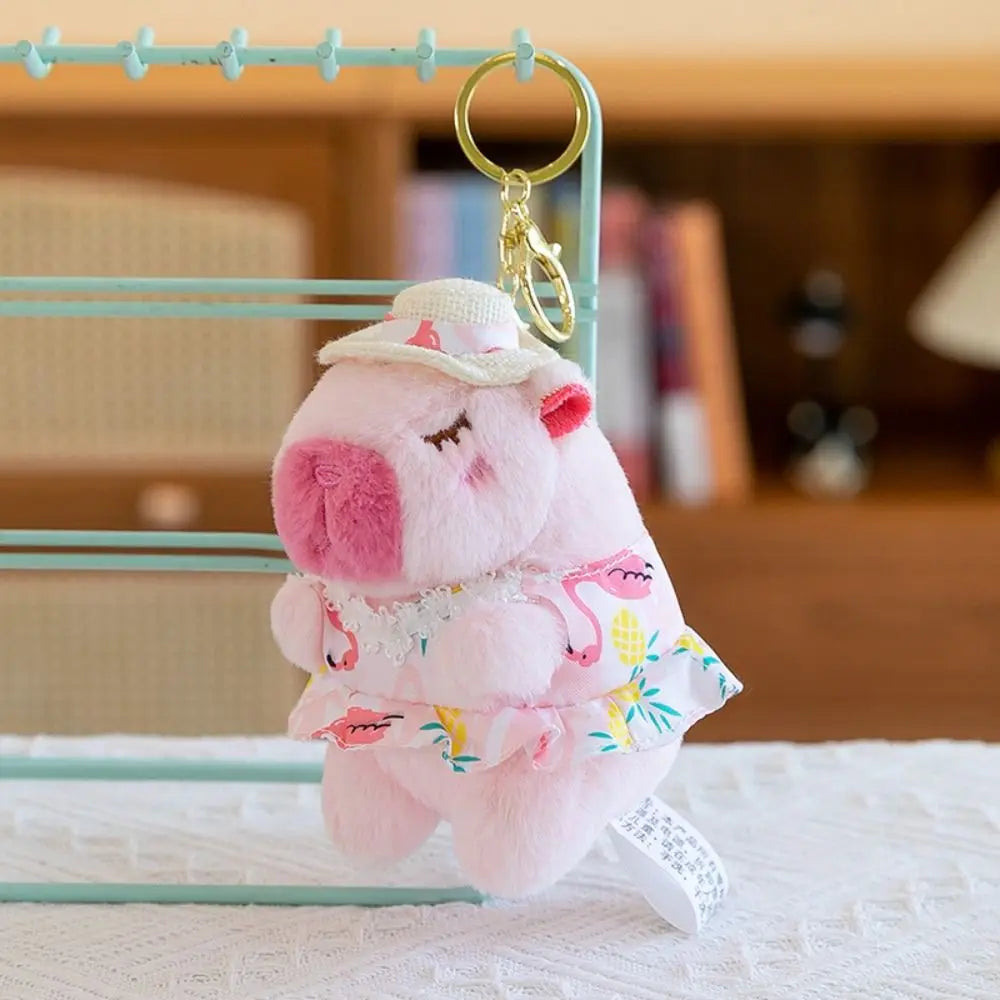 Plush Capybara Keychain - pink style