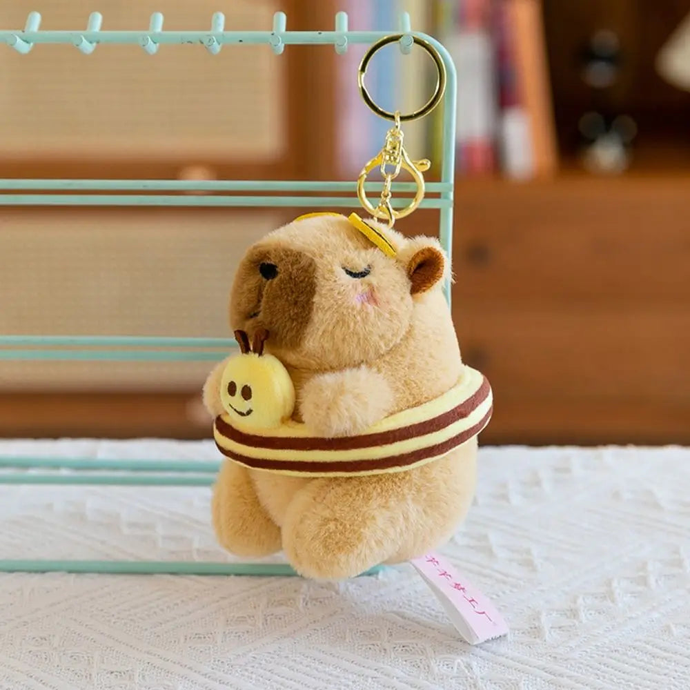 Plush Capybara Keychain - yellow style