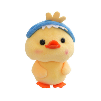 Plush duck keychain in yellow for backpack