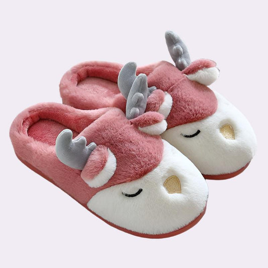 Elk Adult Plush Slippers