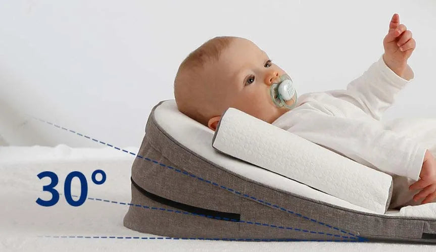 Anti-reflux baby lounger with gentle incline