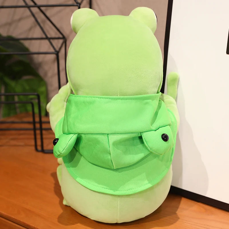 Tito the green Frog Plush Toy with cloak