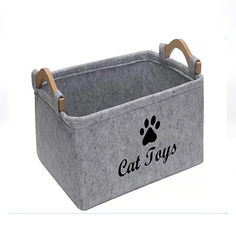 Felt Pet Toy Storage Basket