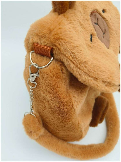 Chic Crossbody Capybara Plush Bag
