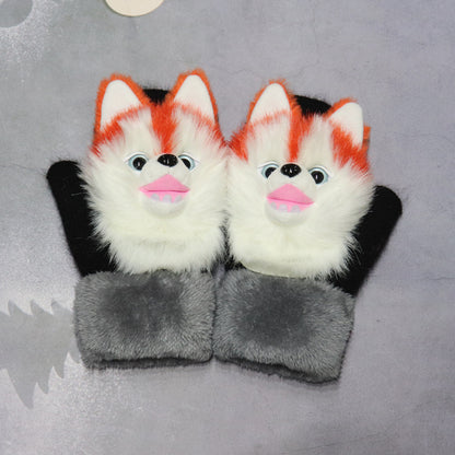 Winter Plush Animal Gloves – Warm Plush Fur for All Ages