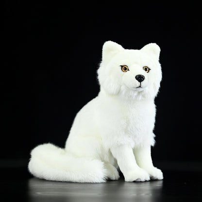 Lifelike Arctic Fox plush toy