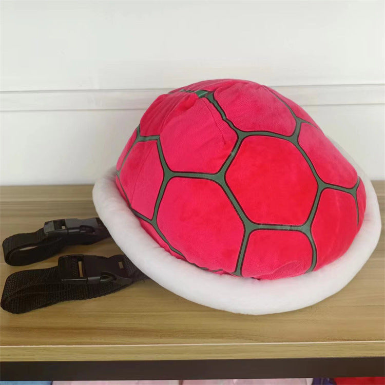 Cute Turtle Shell Plush Backpack for Kids