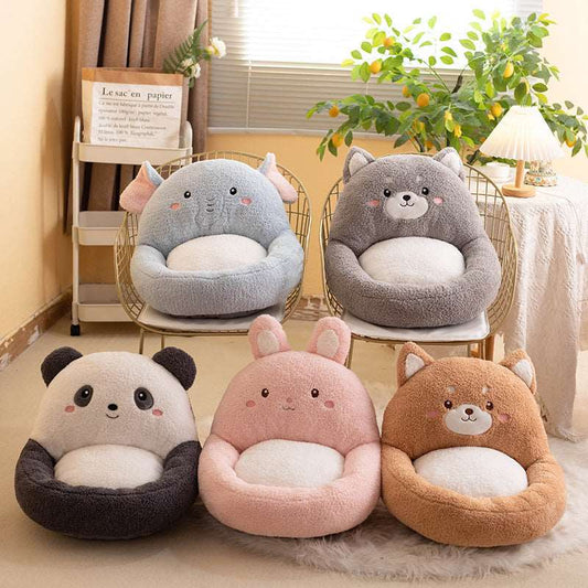 Animal plush seat cushion designs