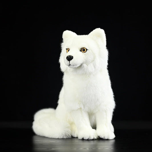 Lifelike Arctic Fox plush toy