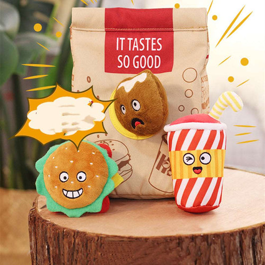 Fast Food Hide And Seek Pet Toy Plushies