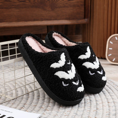 Halloween Bat Cotton Slippers