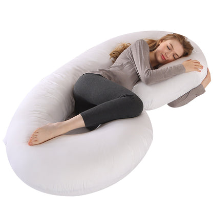 c shaped pillow for pregnancy - white