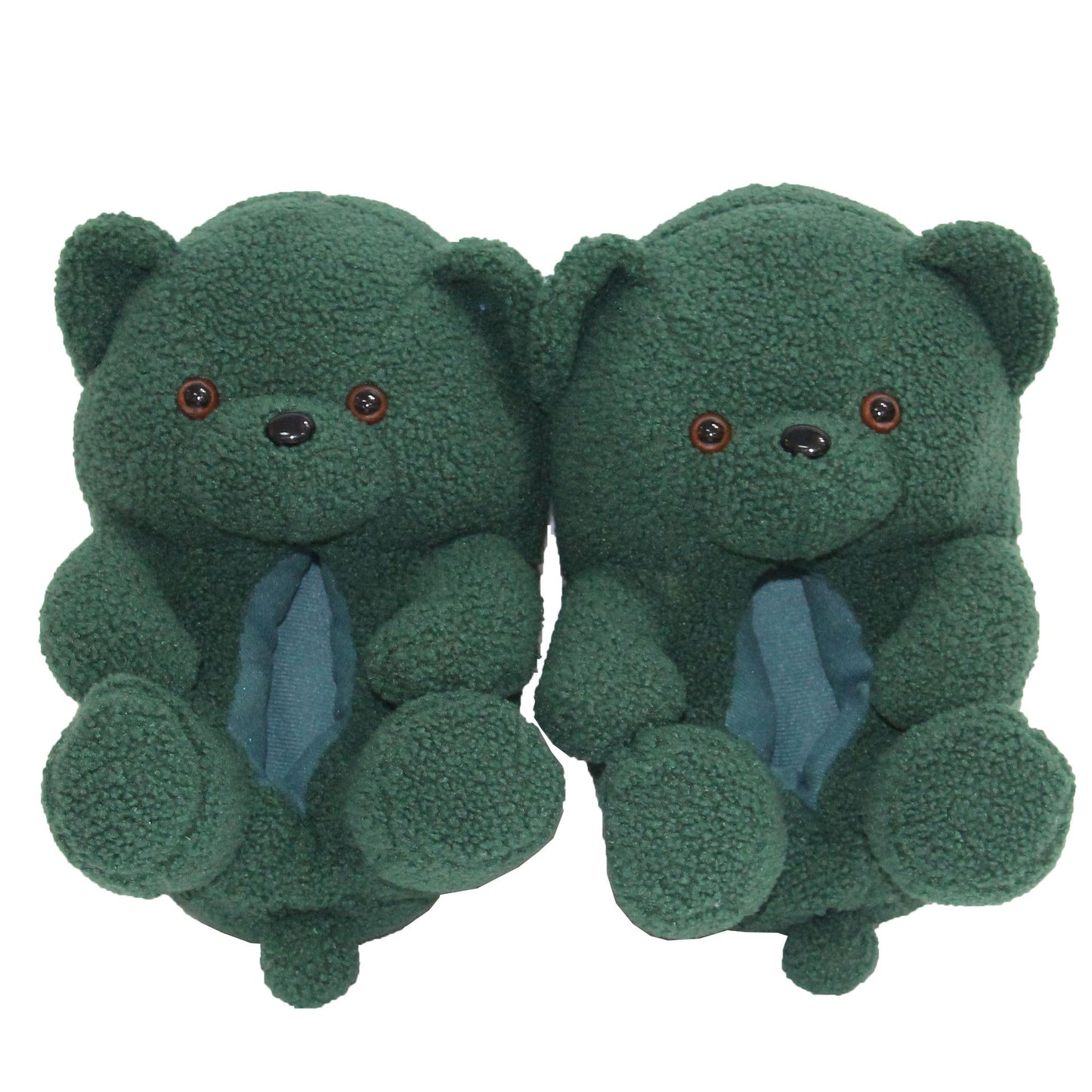 Furry Bear Plush Slippers