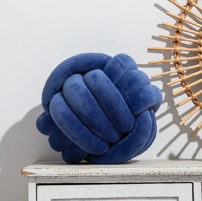 Blue knot cushion
