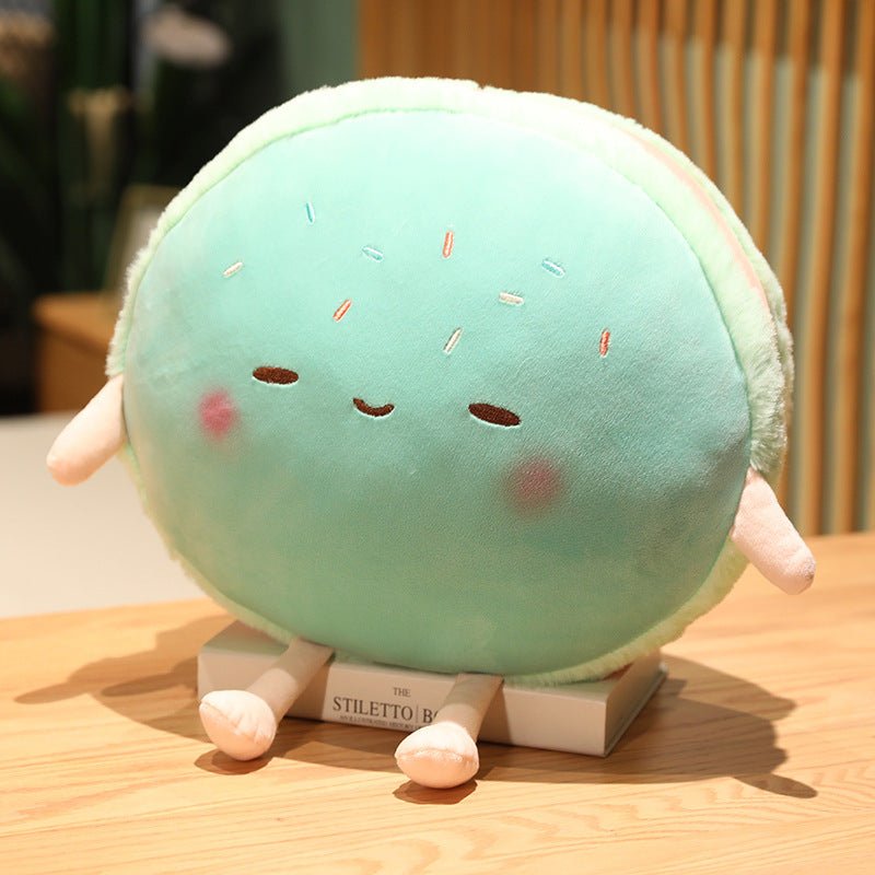 Blue macaron plush hand warmer 35cm