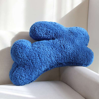 Blue rabbit-shaped throw pillow 55x40cm