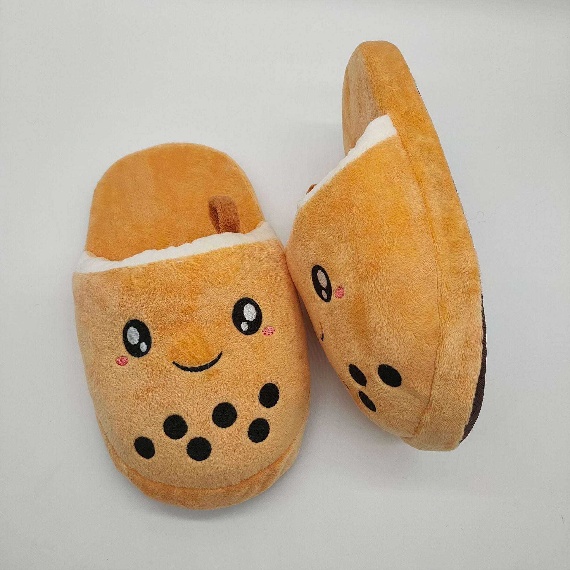Bubble Tea Plush Slippers