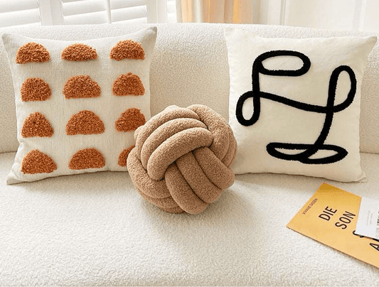 Bohemian decorative cushion in four textured designs