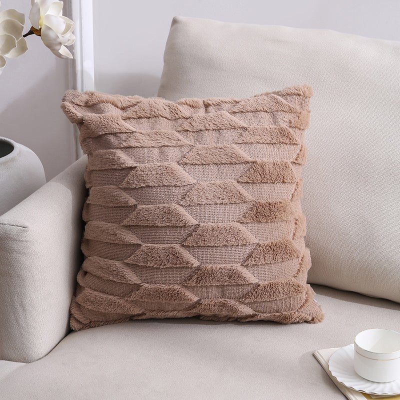 Brown Boat Nordic geometric cushion 45x45cm