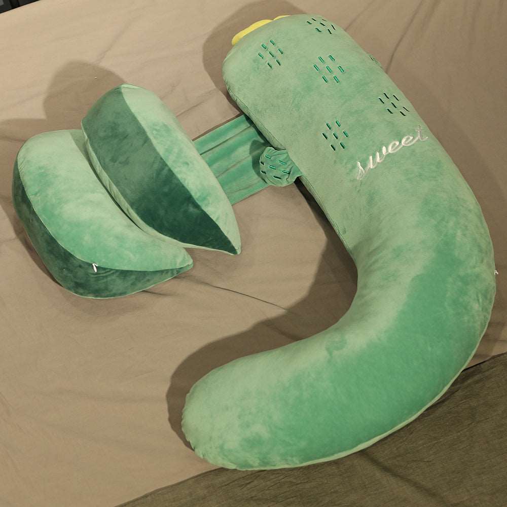 J-shaped pregnancy pillow