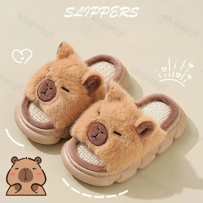 Capybara character indoor slippers