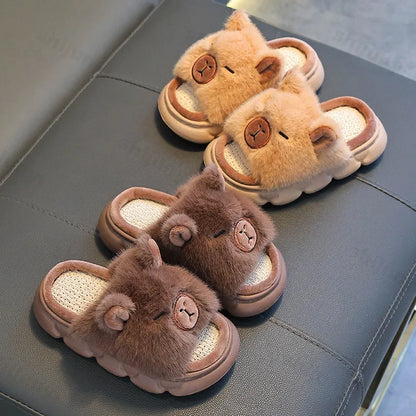Cute capybara indoor slippers
