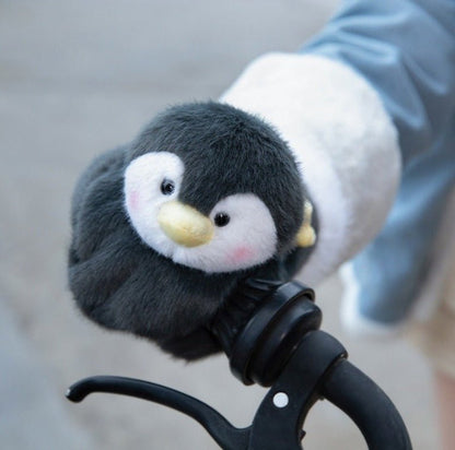 Capybara and Penguin plush glove designs