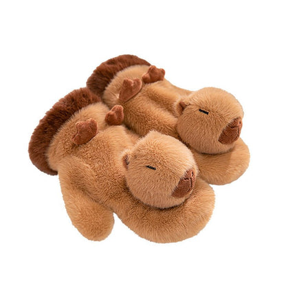 Capybara plush gloves