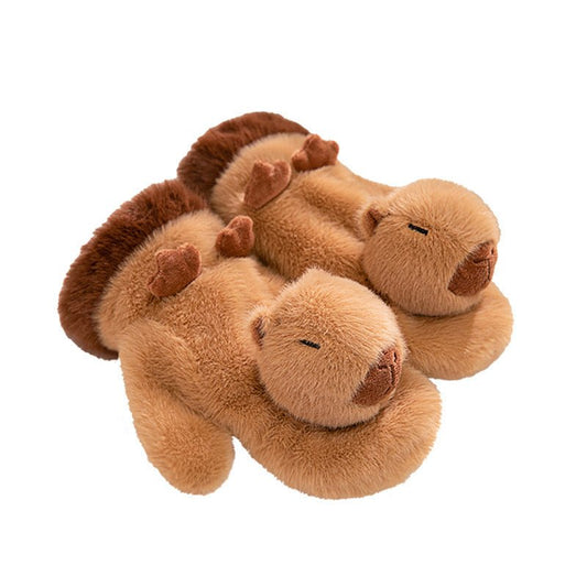 Capybara plush gloves