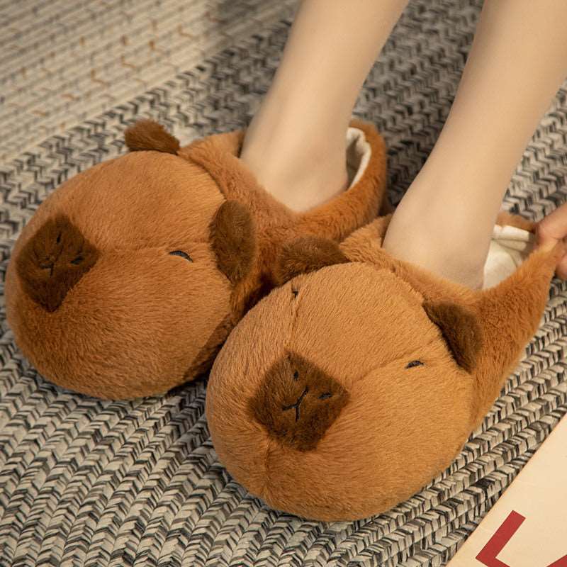 non slip capybara slippers for home