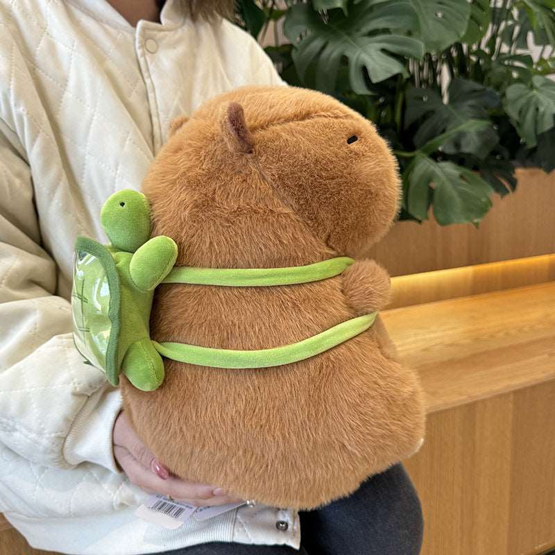 Capybara plush toy with a soft rounded character design