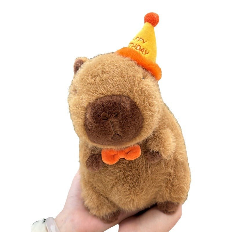 Cute capybara plush with fun themed styling