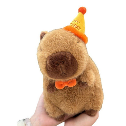 Cute capybara plush with fun themed styling