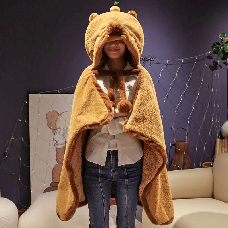 Capybara wearable blanket full view