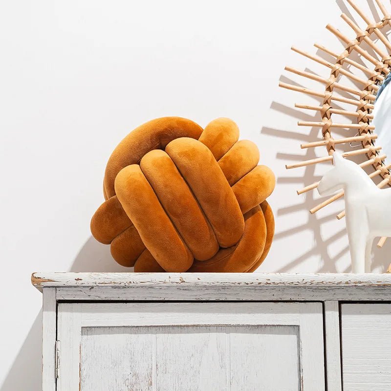 Caramel knot cushion