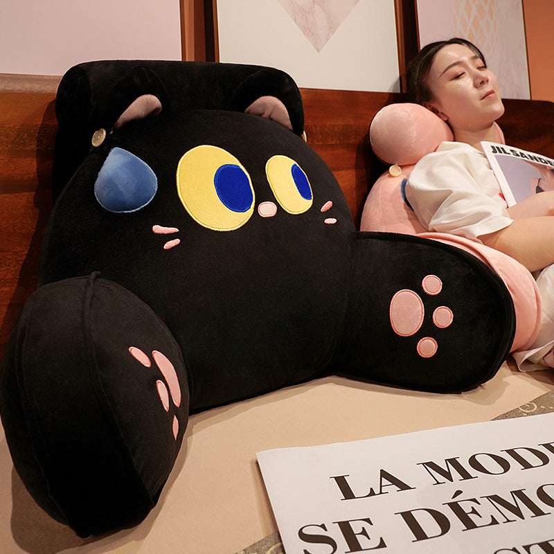 Cat Googly Eyes lumbar support pillow