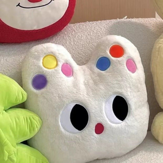 Cat Head plush cushion 36 x 36cm