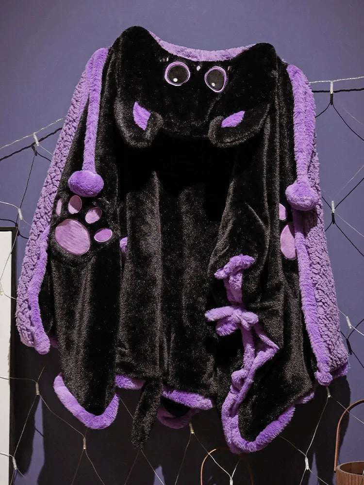 Cat hooded blanket poncho