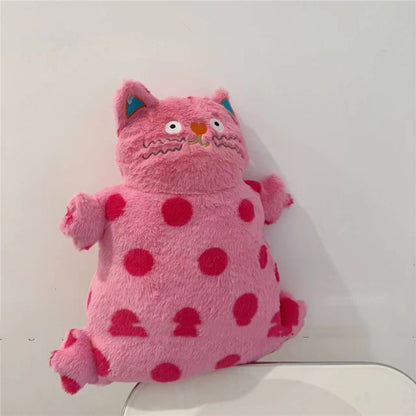 pink plush cat for couch cushion