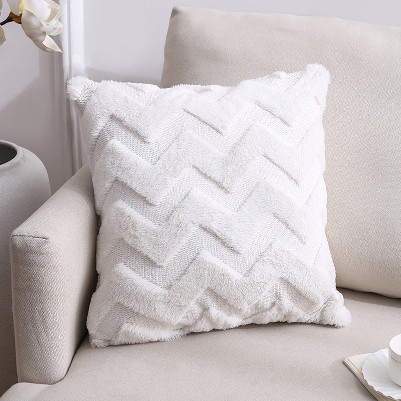 Nordic Plush Pillow Cushion Cover