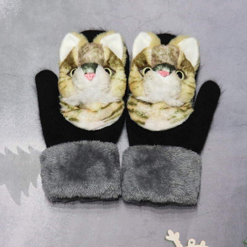 Winter Plush Animal Gloves – Warm Plush Fur for All Ages