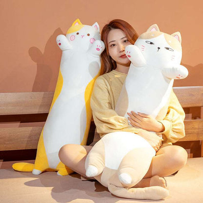 Japanese Cat Long Pillow Plush Toy