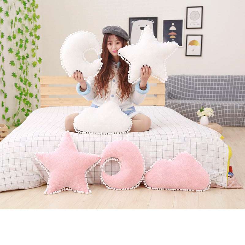 Celestial moon cloud and star cushions for room decor