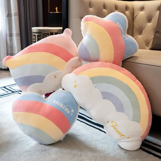 Cloud Rainbow Plush Pillow