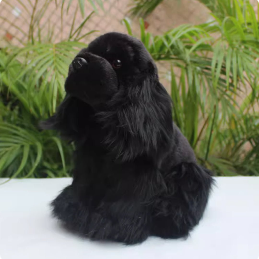 Black Spaniel plush dog toy 