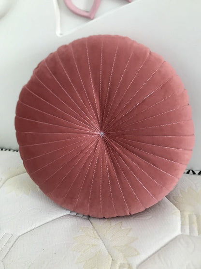 Coral Orange round pumpkin cushion 40cm