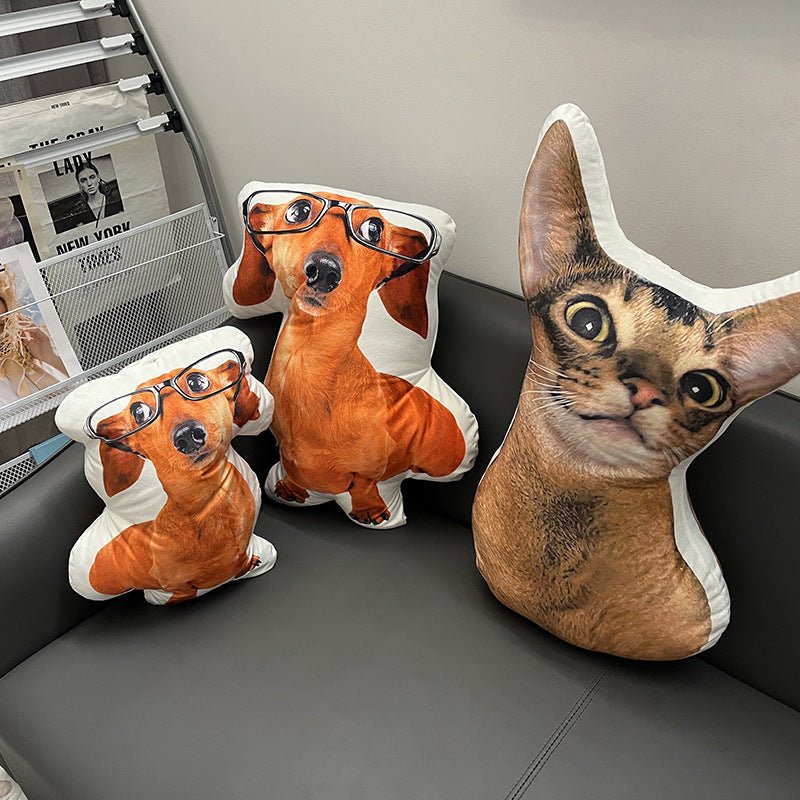 Custom cat photo cushion example