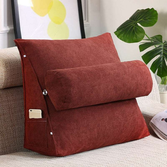 Large Velvet Triangle Backrest Cushion